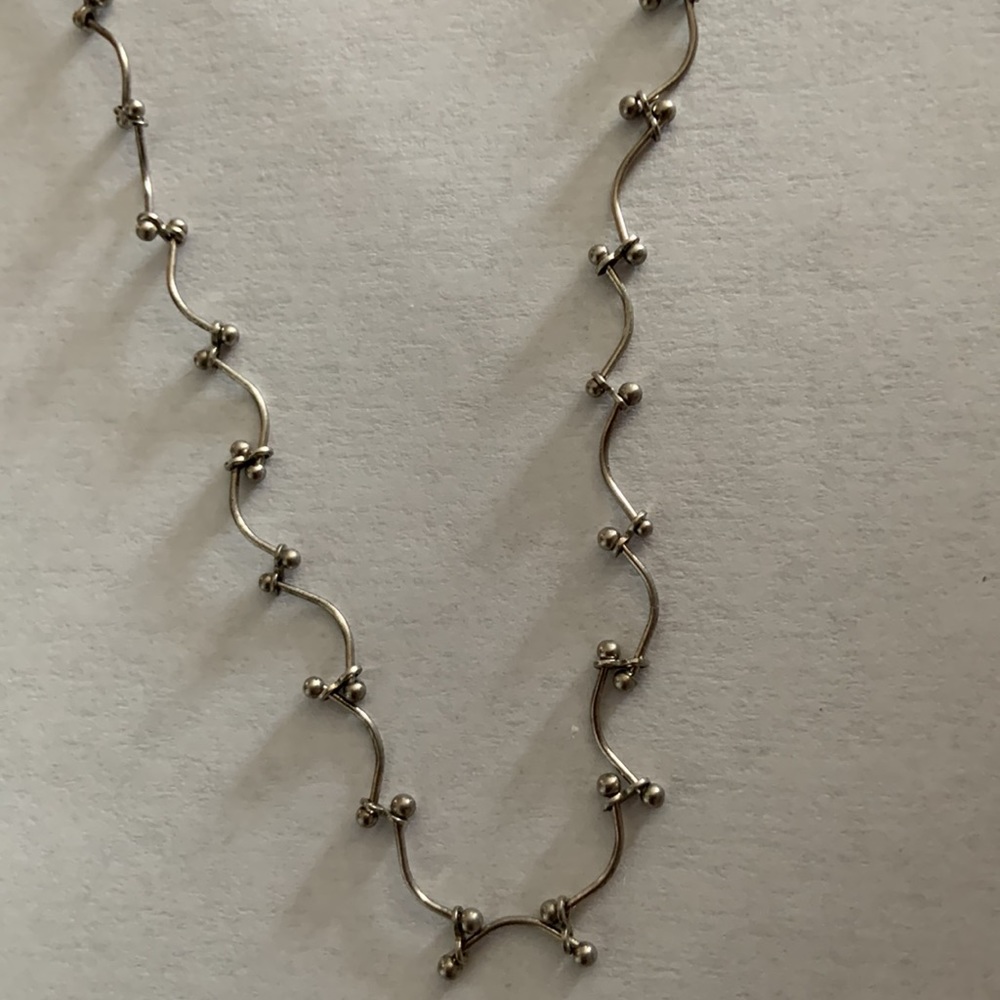 Necklace sterling silver adjustable 13 to 16 inches vintage - Picture 3 of 5